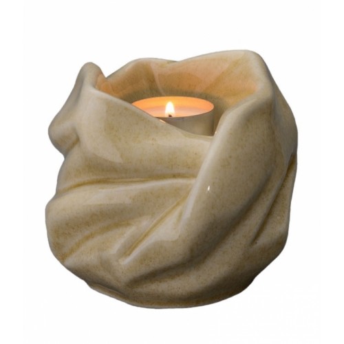 Our Holy Mother Eternal Flame - Ceramic Cremation Ashes Candle Holder Keepsake – Light Sand